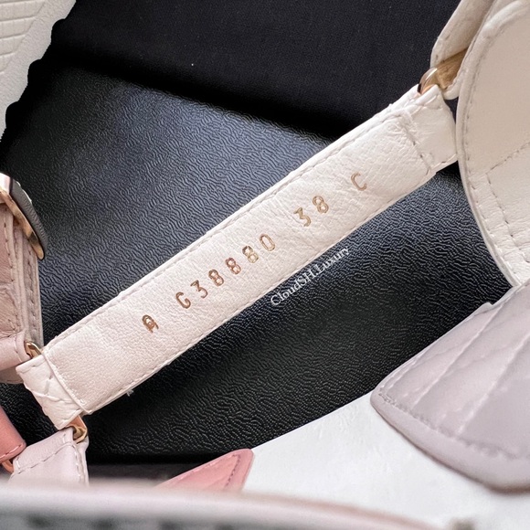 Auth Chanel BNIB 23A White Beige CC Logo Platform Strap Sandals - Size 38 - Picture 10 of 11